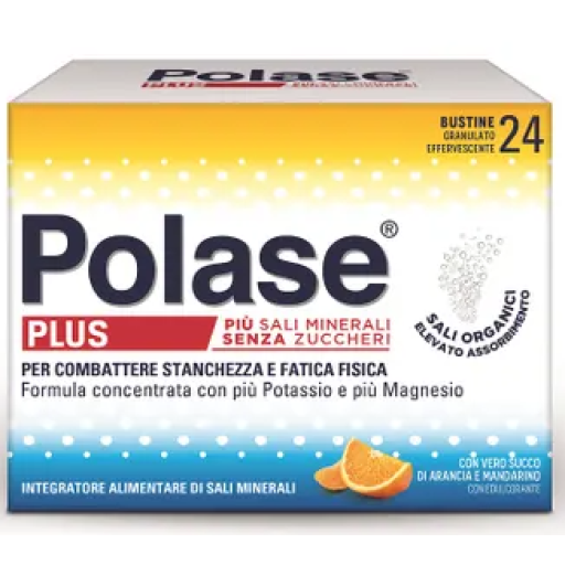 Polase Plus Integratore per stanchezza - 24 Bustine Gusto Arancia e Mandarino