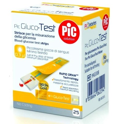 PIC GLUCO-TEST 25 Strisce