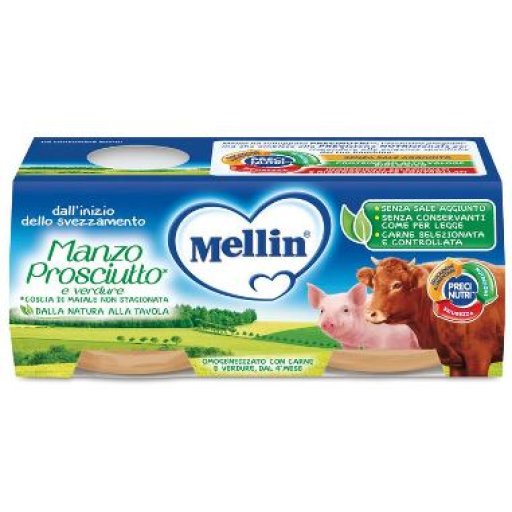 OMO MELLIN Manzo/Prosc.2x 80g