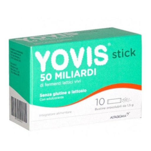 Yovis Stick 50 Miliardi Integratore Fermenti Lattici Vivi 10 Bustine Orosolubili