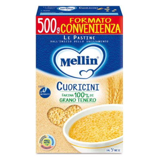 MELLIN PASTA CUORICINI 500G