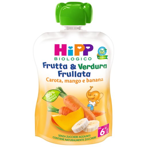 HIPP BIO FRUT&VER CAR/MA/BA90G