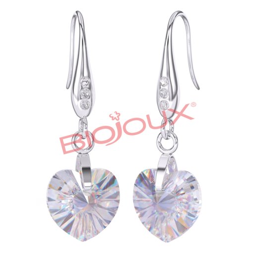 BJT989 ORECCHINI CRYSTAL HEART