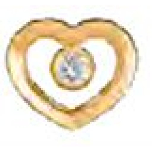 ORECCHINI HEART GOLD SOLITAIRE